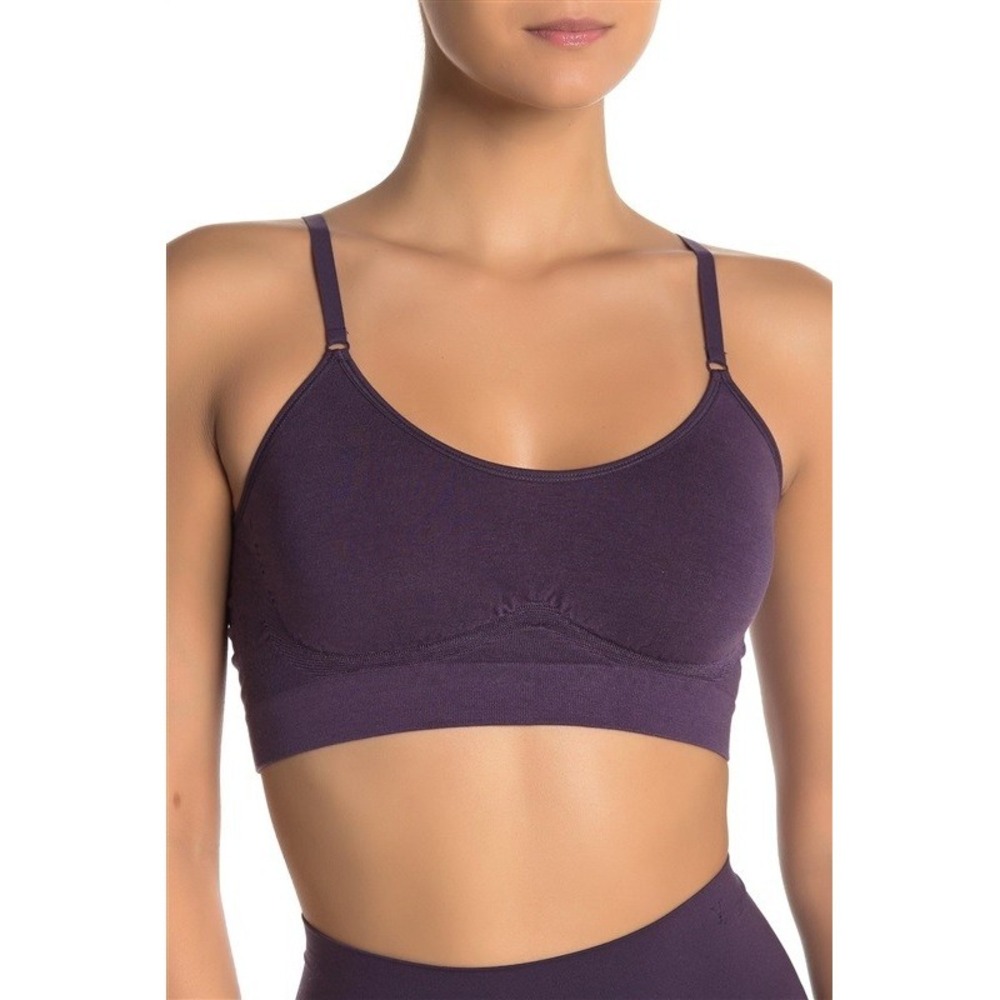 NWT Yummie Tummie S/M Convertible Scoop Neck Bralette YD5-011 Purple 127859